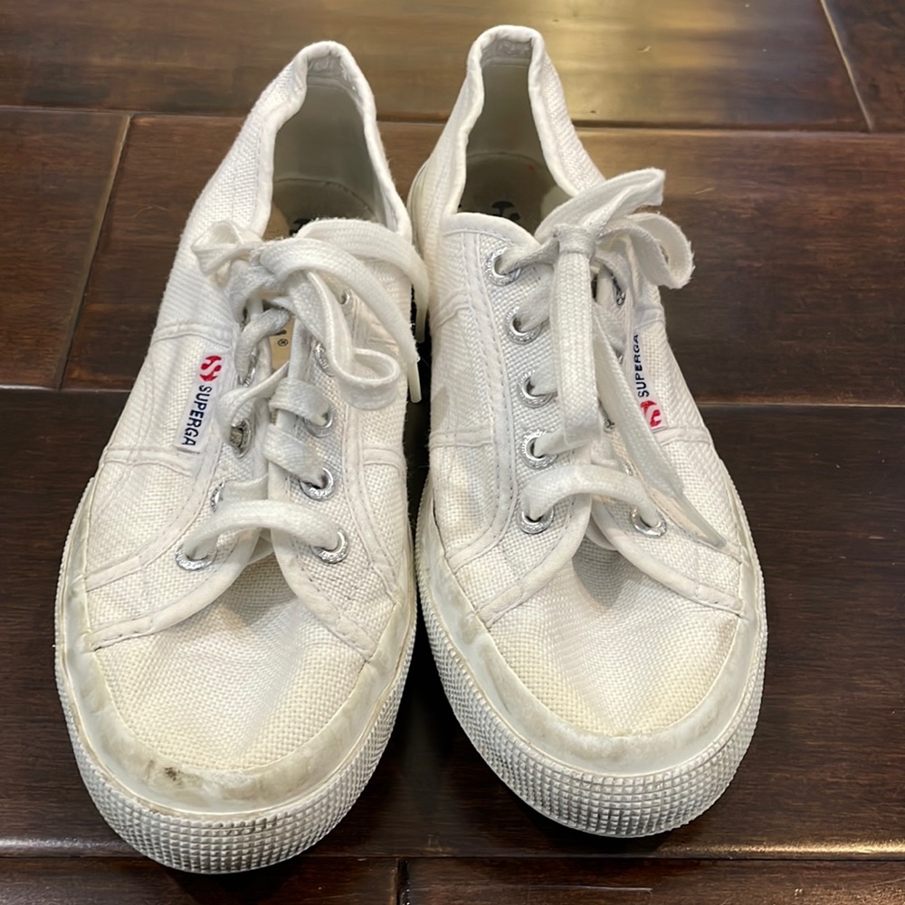 Superga white sneakers